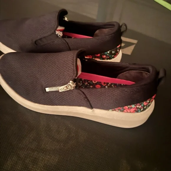 Ryka Black and Pink Slip-On Sneakers - Picture 2 of 5